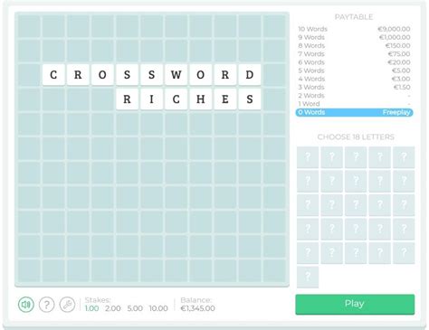 Jogar Crossword Riches no modo demo